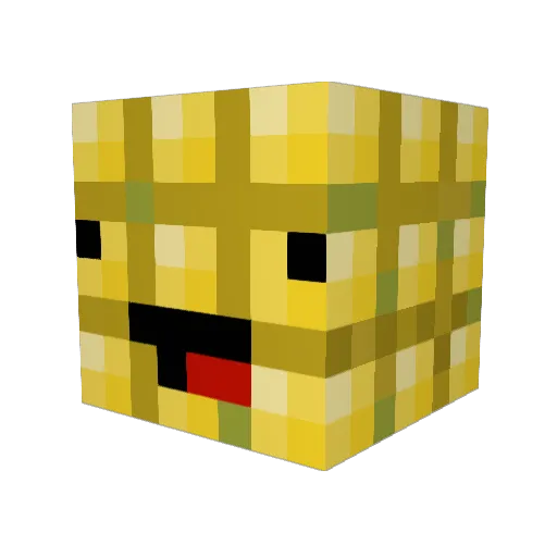 BenCorn Minecraft avatar head, 3D render