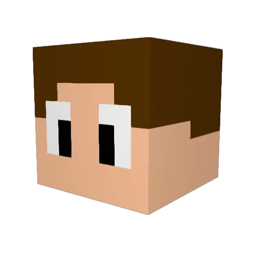 BenDCPS Minecraft avatar head, 3D render