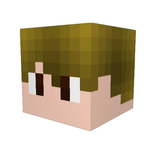 BenDerKaktus Minecraft avatar head, 3D render