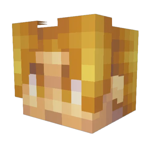 BenDrowned Minecraft avatar head, 3D render