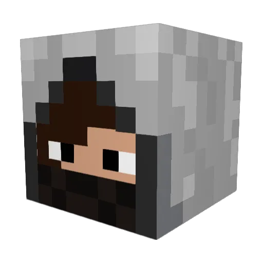 BenECar Minecraft avatar head, 3D render