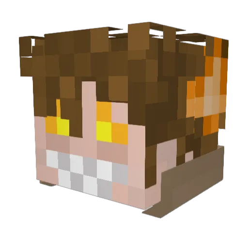 BenEatsGunk Minecraft avatar head, 3D render
