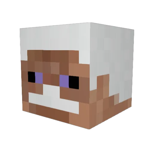BenEkT Minecraft avatar head, 3D render