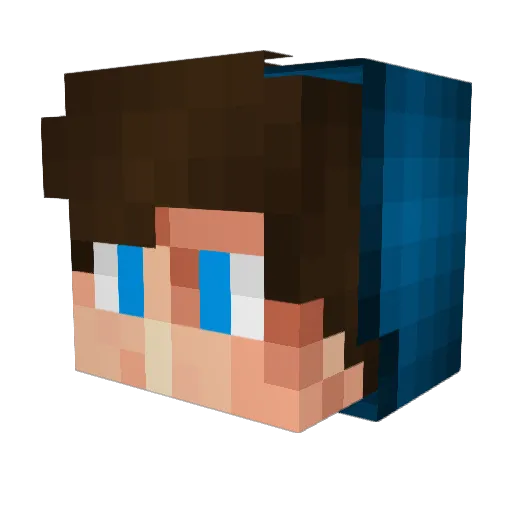 BenEren Minecraft avatar head, 3D render