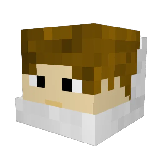 BenFren Minecraft avatar head, 3D render