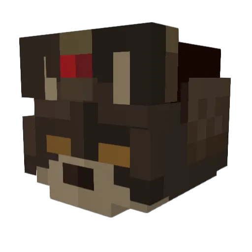BenHen Minecraft avatar head, 3D render