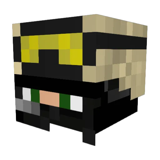 BenJPEG Minecraft avatar head, 3D render