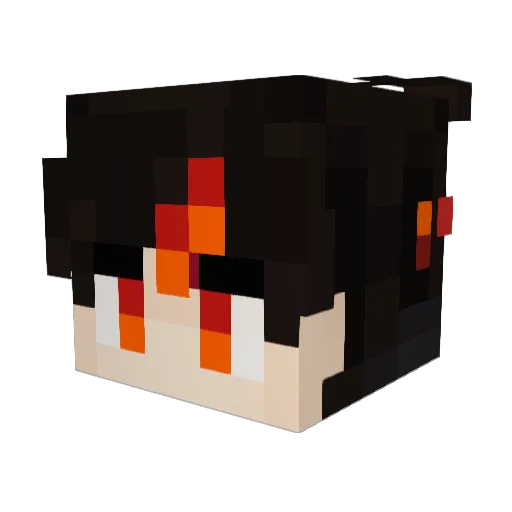 BenJeeBox Minecraft avatar head, 3D render