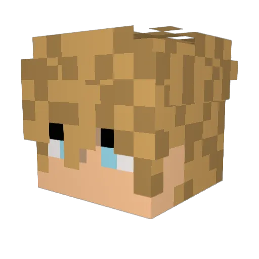 BenLS23 Minecraft avatar head, 3D render