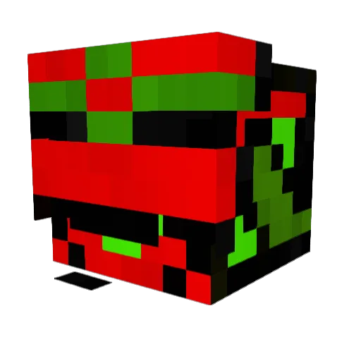BenLoo Minecraft avatar head, 3D render