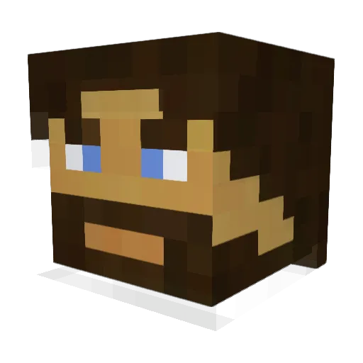 BenLouw Minecraft avatar head, 3D render