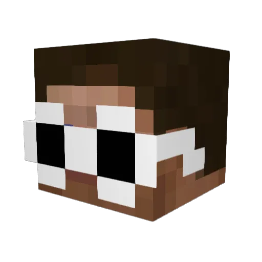 BenMcV Minecraft avatar head, 3D render