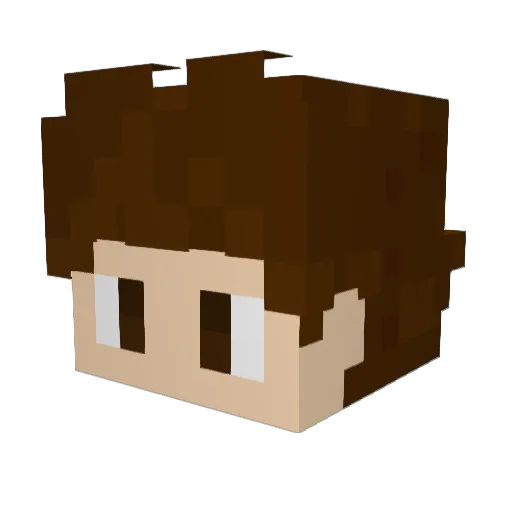 BenMeric Minecraft avatar head, 3D render