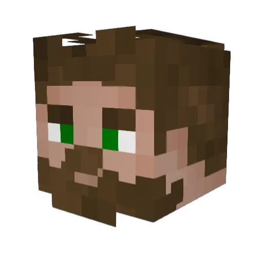 BenMihar Minecraft avatar head, 3D render