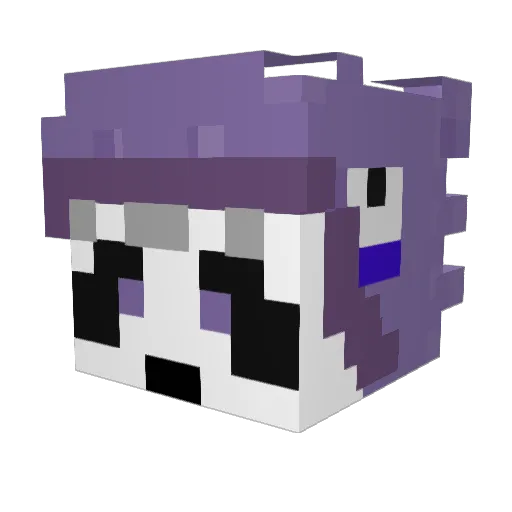 BenModeActivated Minecraft avatar head, 3D render