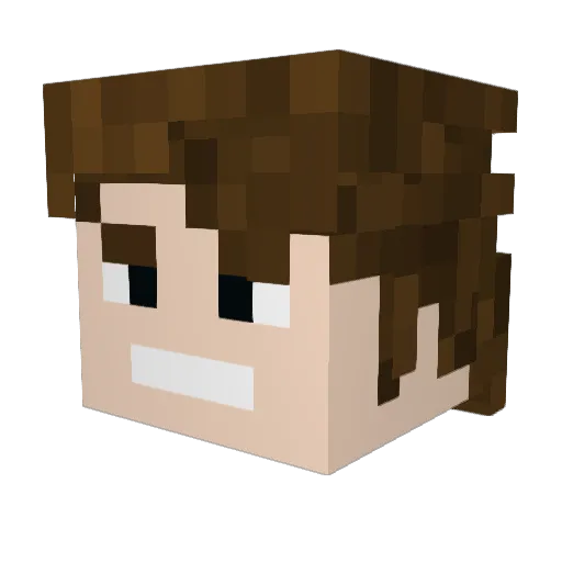 BenPire0110 Minecraft avatar head, 3D render
