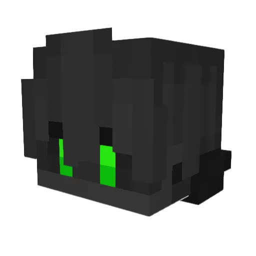 BenQu Minecraft avatar head, 3D render