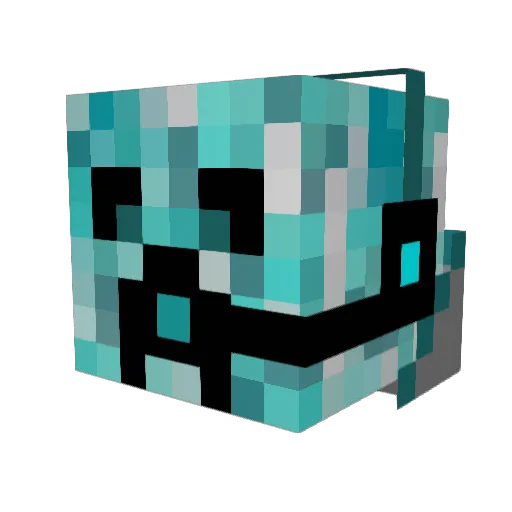 BenSama Minecraft avatar head, 3D render