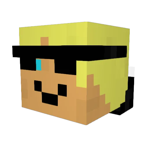 BenTheDan Minecraft avatar head, 3D render