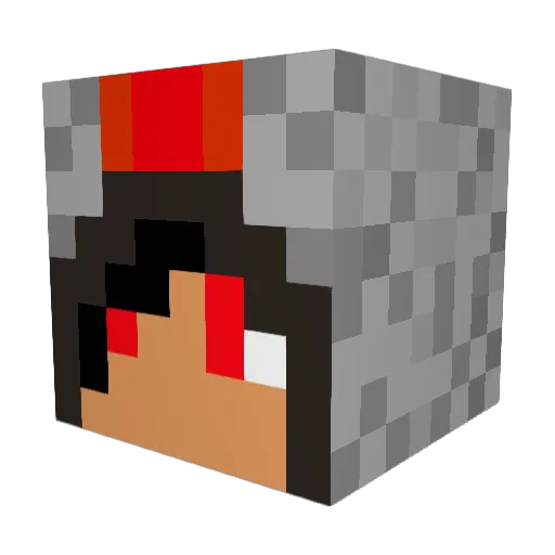 BenTommo16 Minecraft avatar head, 3D render