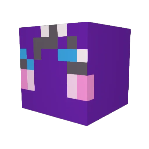 BenVX7 Minecraft avatar head, 3D render