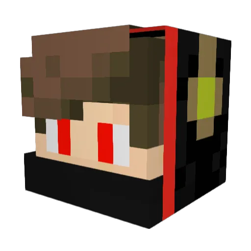 BenVong Minecraft avatar head, 3D render