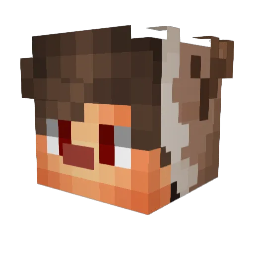 BenWentor Minecraft avatar head, 3D render