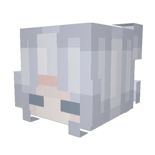 BenYuki Minecraft avatar head, 3D render