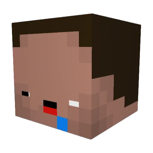 Ben_Hobo Minecraft avatar head, 3D render