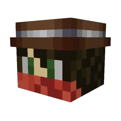 Ben_the_Bosher Minecraft avatar head, 3D render