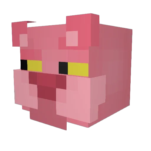 BenaBean Minecraft avatar head, 3D render