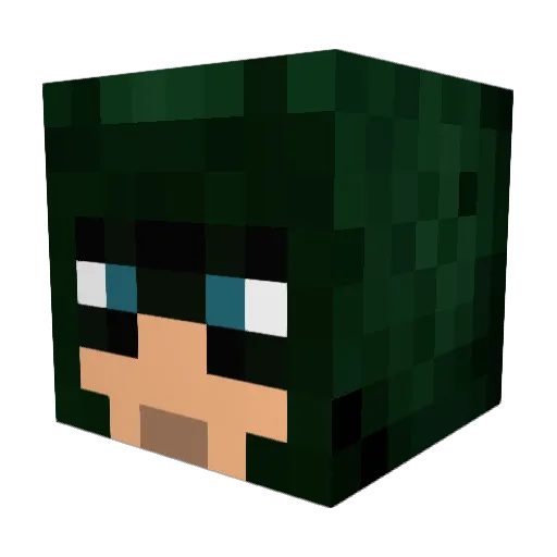 Benact Minecraft avatar head, 3D render