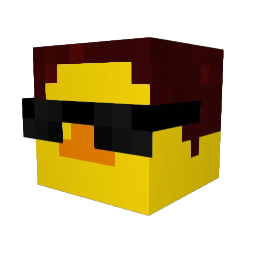 Benahul Minecraft avatar head, 3D render