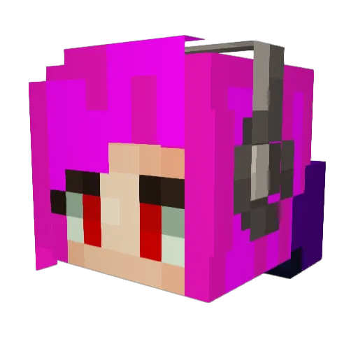 Benamed Minecraft avatar head, 3D render