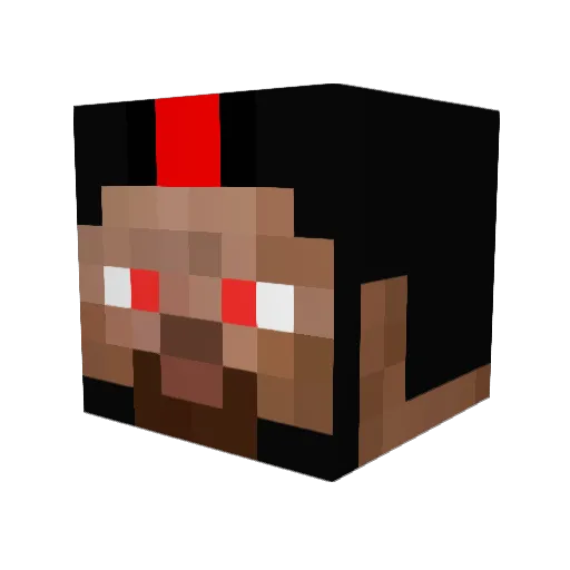 Benaset Minecraft avatar head, 3D render