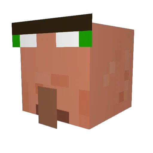 Benasss Minecraft avatar head, 3D render
