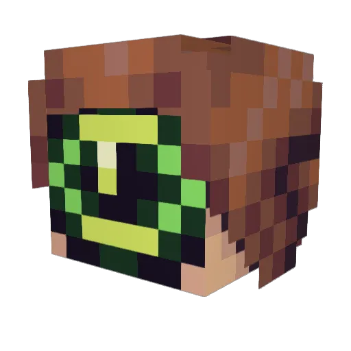 Benatar_Martian Minecraft avatar head, 3D render