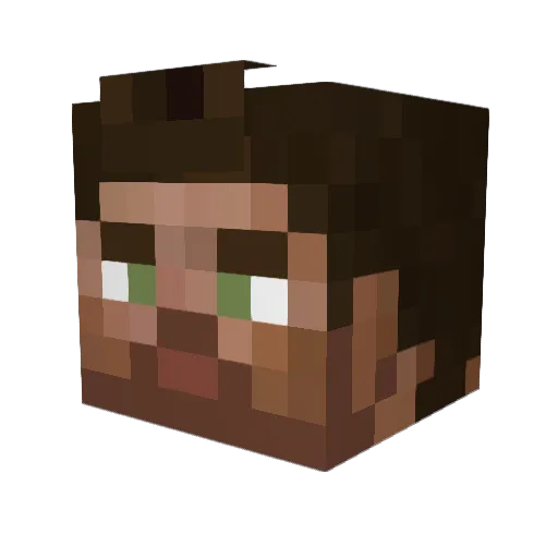 Benathema Minecraft avatar head, 3D render