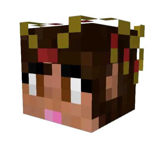 Benattack Minecraft avatar head, 3D render
