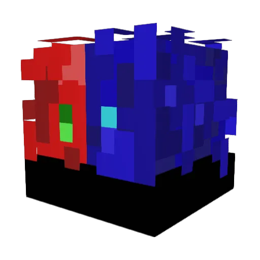 Benause Minecraft avatar head, 3D render