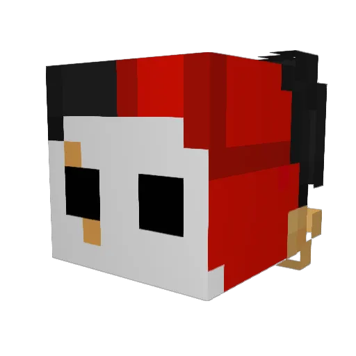 Benbai Minecraft avatar head, 3D render