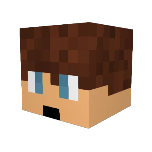 Benbasus Minecraft avatar head, 3D render