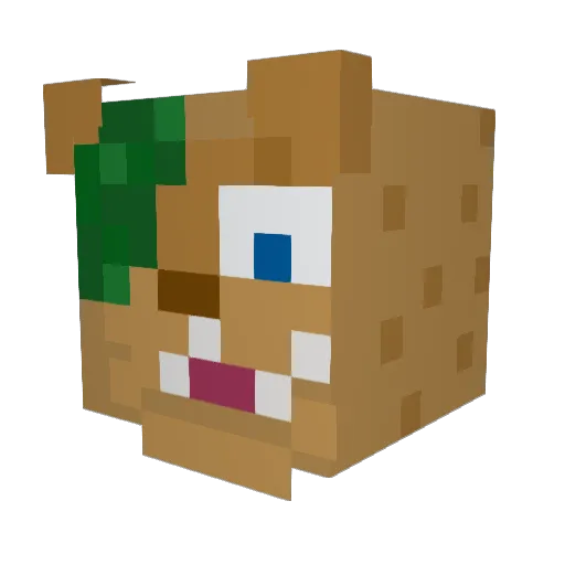 Benbendog Minecraft avatar head, 3D render