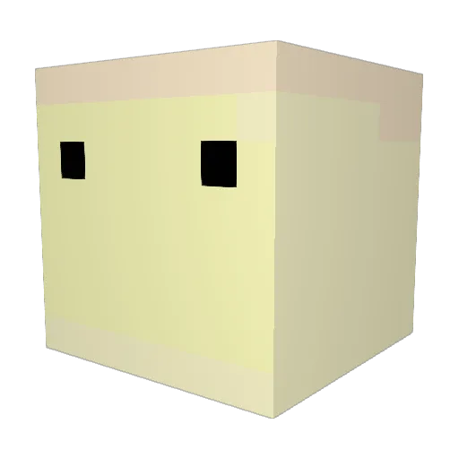 Benbinben Minecraft avatar head, 3D render