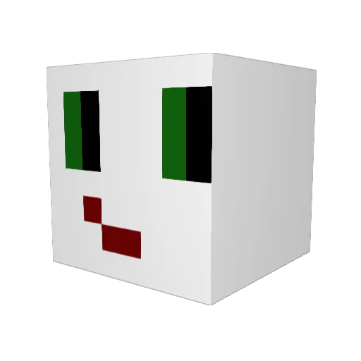Benc_3 Minecraft avatar head, 3D render