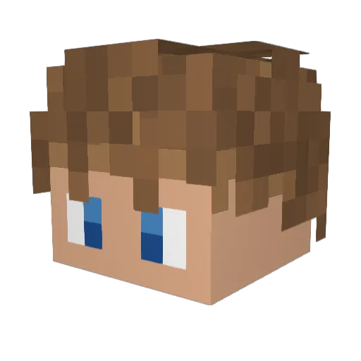 Bencazzy Minecraft avatar head, 3D render