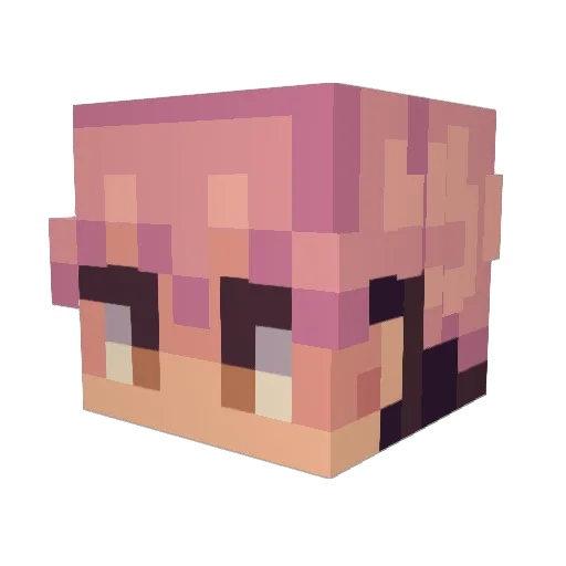 Bench_G Minecraft avatar head, 3D render