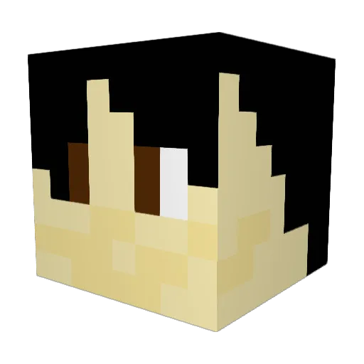 Bencharlie12 Minecraft avatar head, 3D render