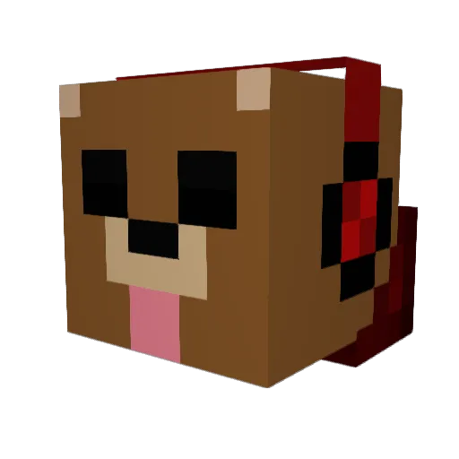 Bencmeister Minecraft avatar head, 3D render