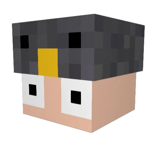 Bencookie07 Minecraft avatar head, 3D render